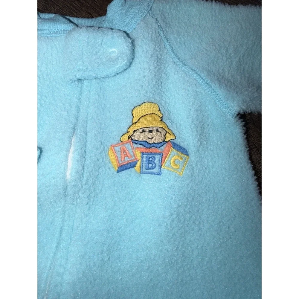 Eden Size 9m Paddington Bear Blanket Sleeper Footed Pajamas Blue